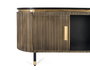 GINER Y COLOMER Mueble de TV bronce en madera de mango y bronce 150cm